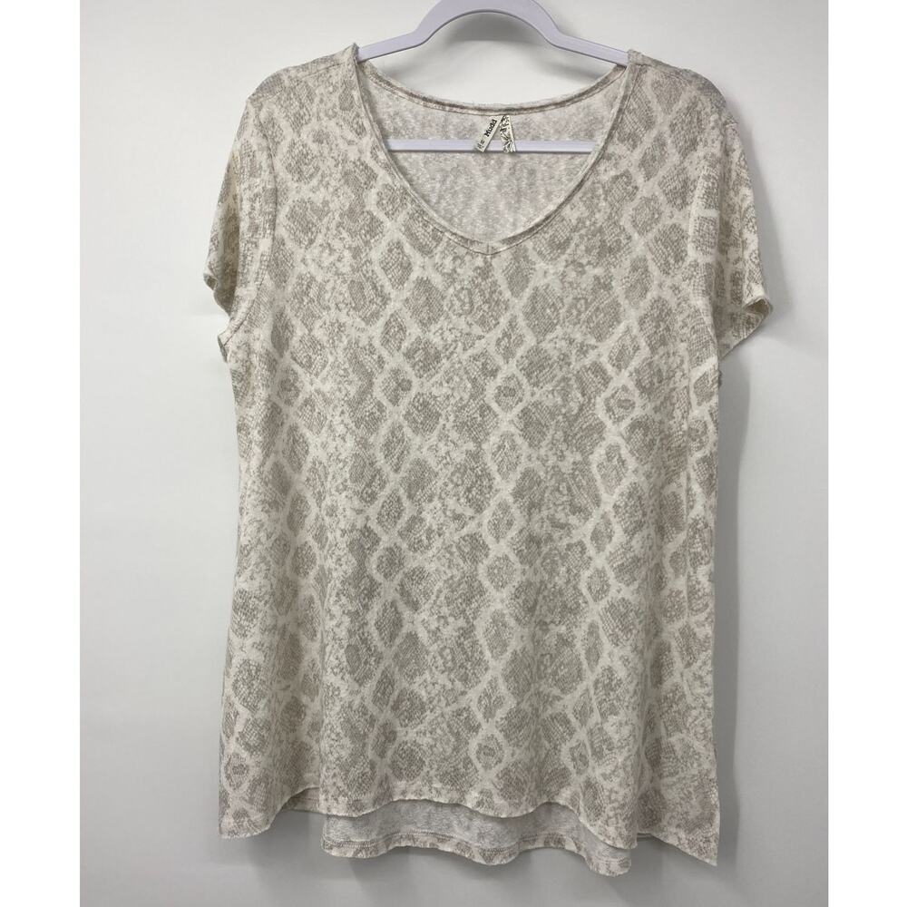 Mudd Womens Snake Print Short Sleeve Shirt Top NEW Medium